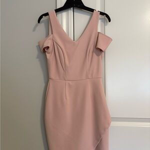 Elegant Pink Off-Shoulder Dress